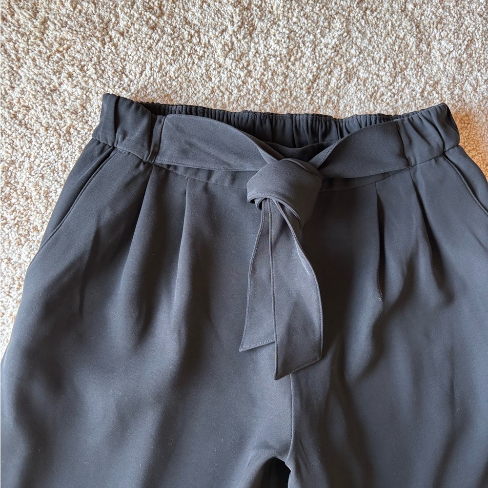 lululemon athletica Black Wide Leg Pants with Tie Waist